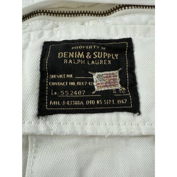 Ralph Lauren Denim & Supply Mens Cargo Shorts Size 36 Military Flag Logo - Picture 3 of 8